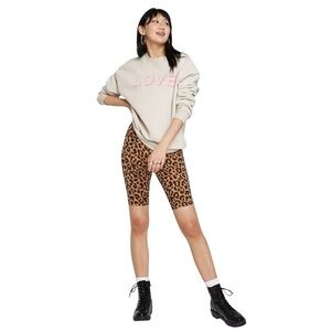 Wild Fable Leopard Print Bike Shorts XL NWT